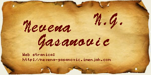 Nevena Gašanović vizit kartica